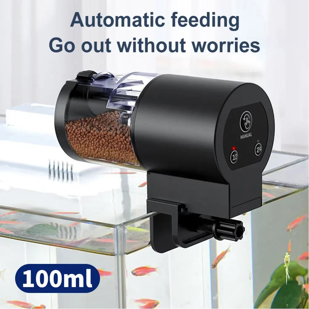 Automatic Fish Feeder 100ml IP66 Waterproof