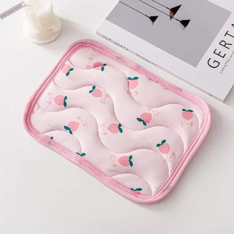 Small Pet Cooler Mat - Ice Silk Cooling Mat for Hamsters, Guinea Pigs