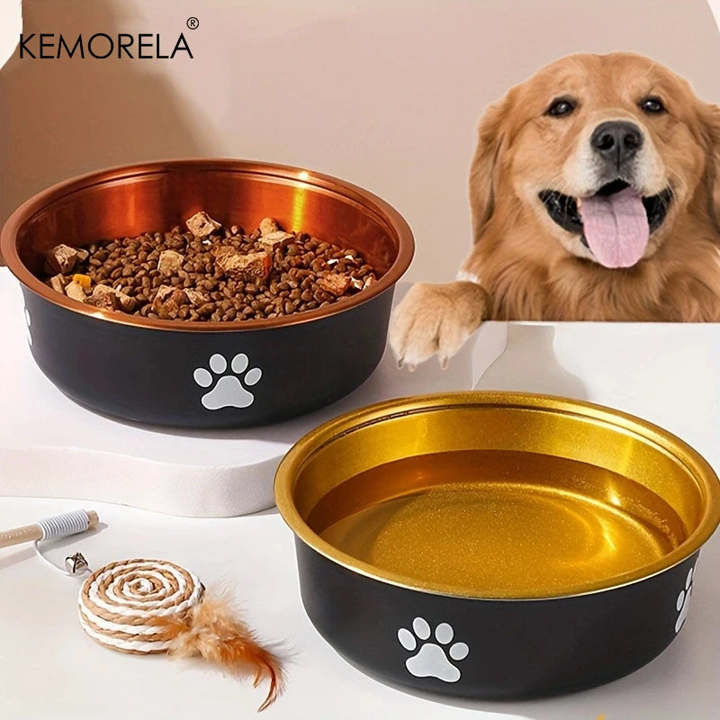 KEMORELA Anti-Slip Stainless Steel Dog Bowls