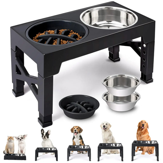Elevated Dog Feeder with Adjustable Stand