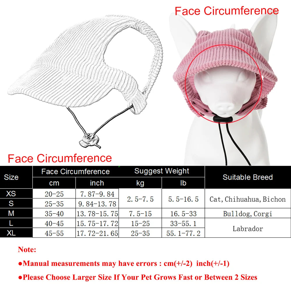 Holapet Summer Dog Sun Hat Adjustable Pet Baseball Cap