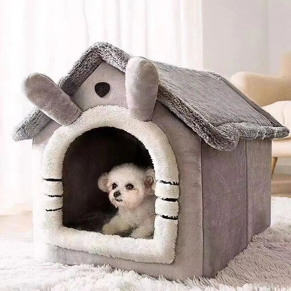 All Season Dog House Bed - Washable Pet Bed for Small Dogs