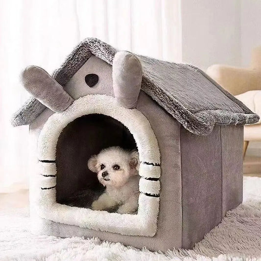 All Season Dog House Bed - Washable Pet Bed for Small Dogs