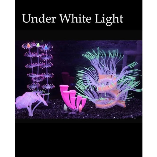 Glow Silicone Coral Aquarium Decor