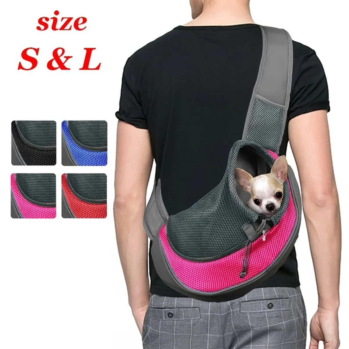 Breathable Mesh Pet Backpack for Small Breeds