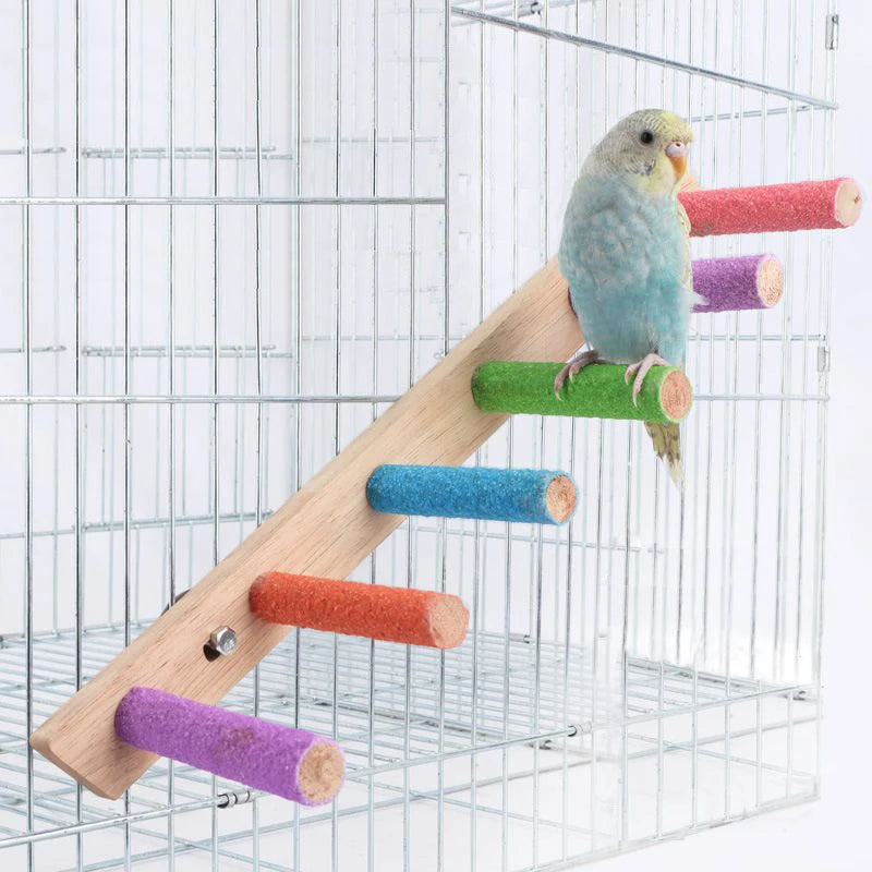 Wooden Bird Climbing Ladder Toy 4/6/8 Step