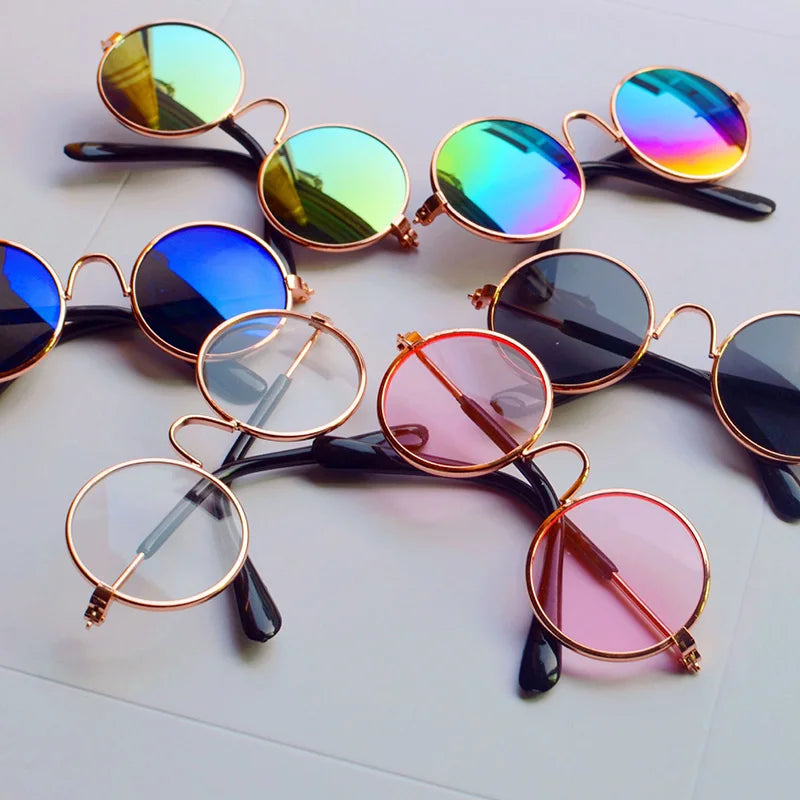 VZZ Vintage Round Cat Sunglasses for Small Pets