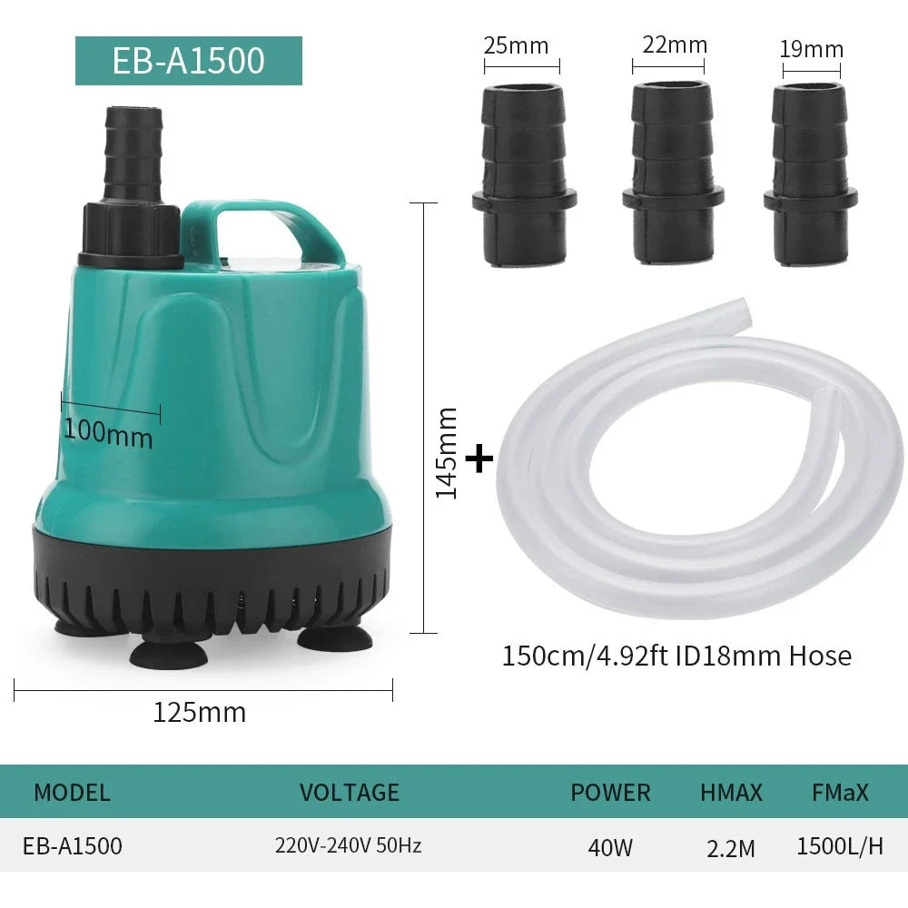 5-90W Submersible Aquarium Pump