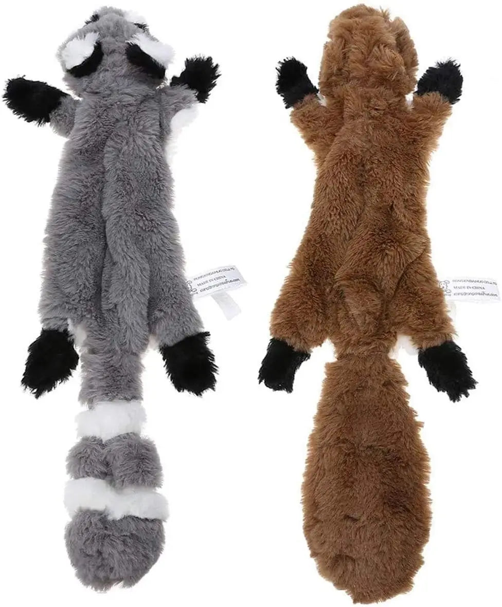 Plush Dog Toys 18 Inch Squirrel Raccoon Fox