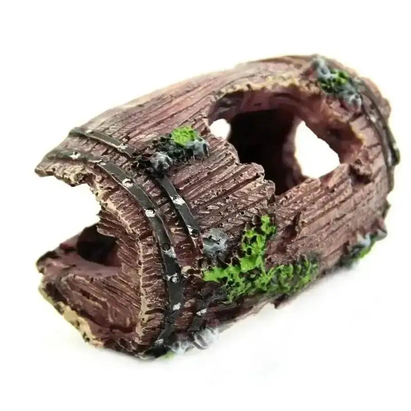 Resin Broken Barrel Aquarium Ornament