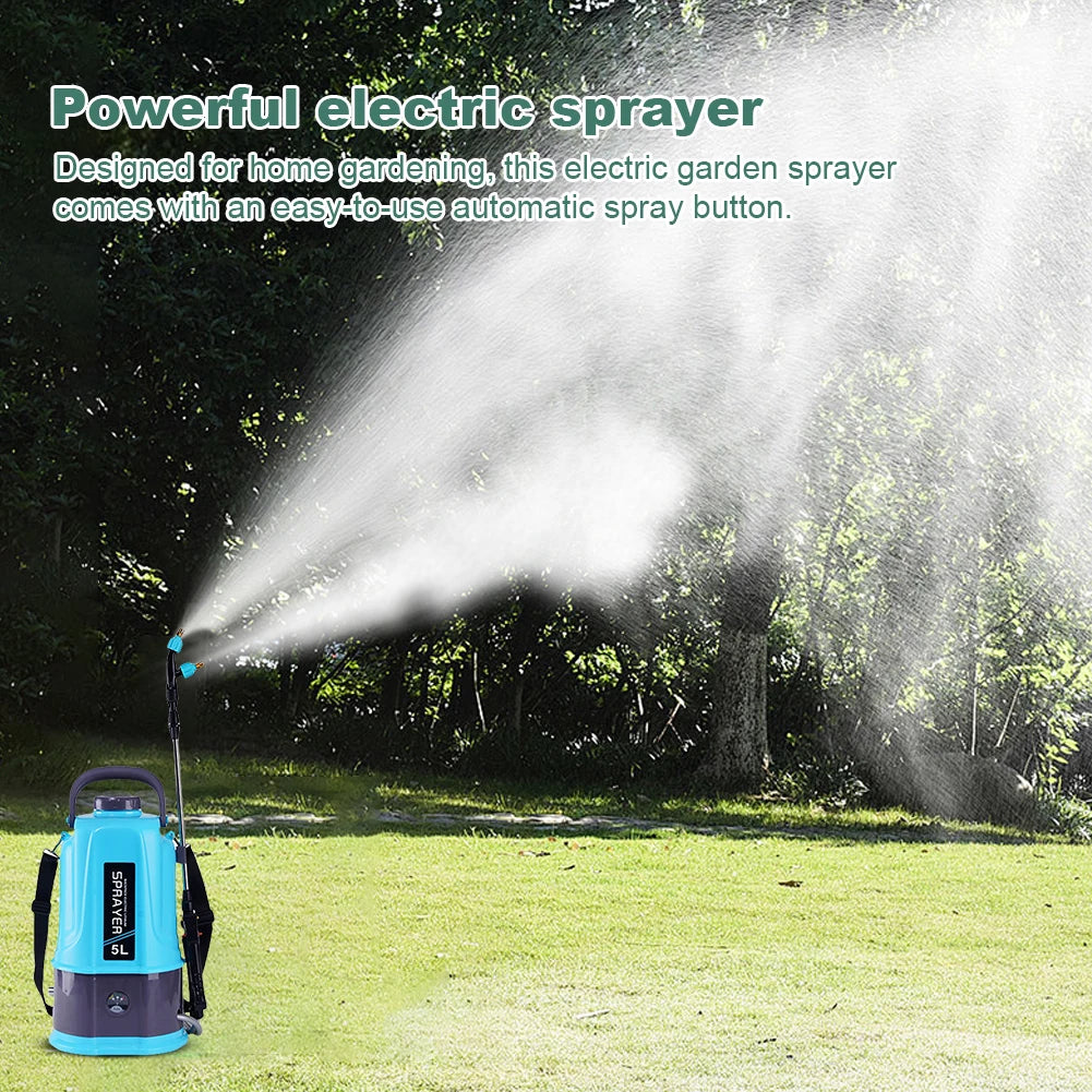 5L Electric Backpack Sprayer with 5 Nozzles