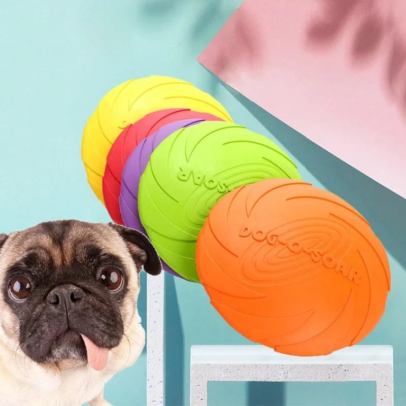 Silicone Dog Flying Disk Toy - Eco-Friendly Anti-Chew