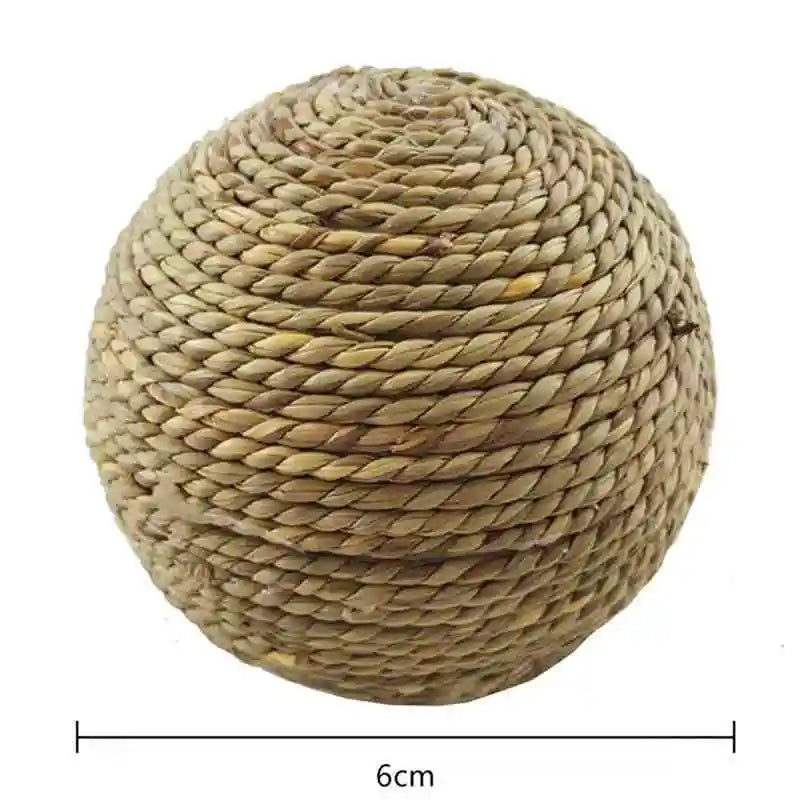 6/10cm Natural Grass Chew Ball for Small Pets