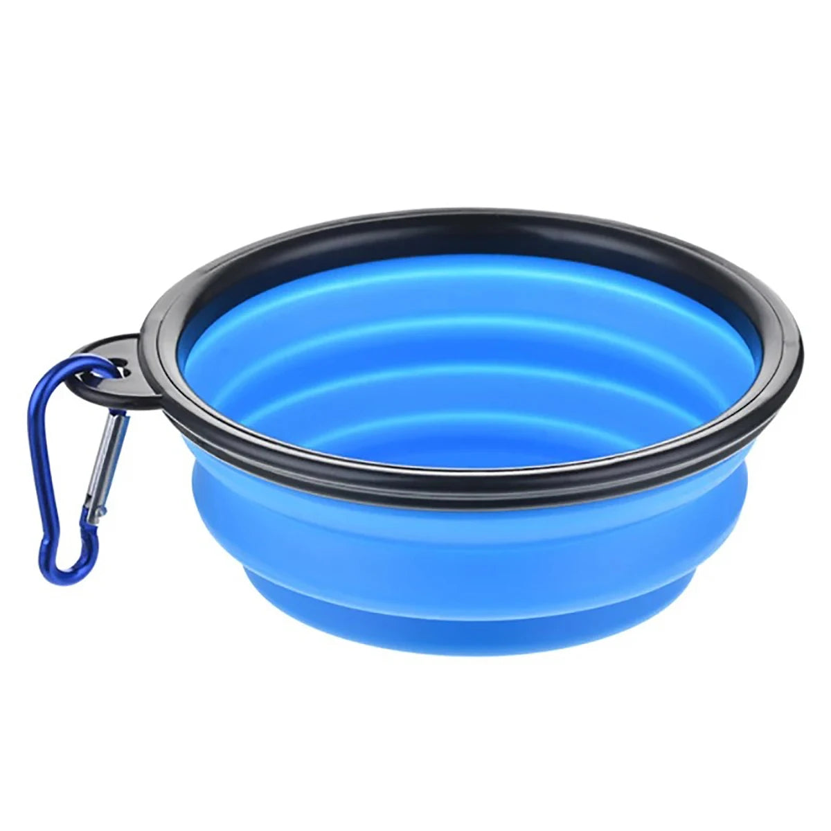 Collapsible Silicone Dog Bowl with Carabiner