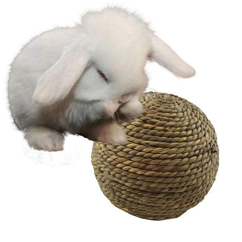 6/10cm Natural Grass Chew Ball for Small Pets