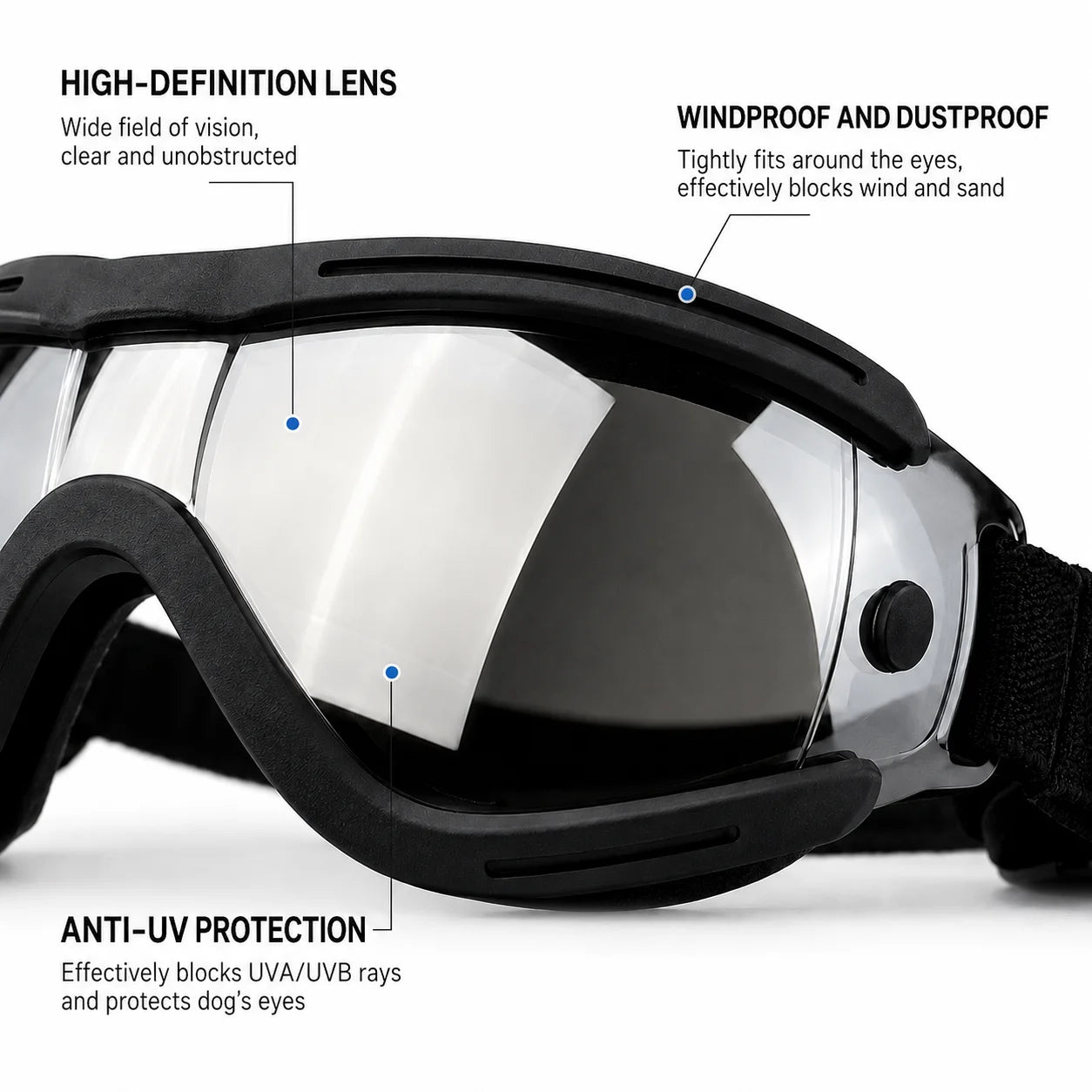 UV Protective Dog Sunglasses for Small Medium Pets