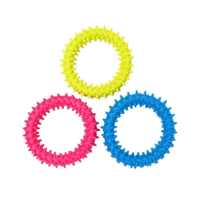 Pet Chew Toy - Soft Rubber Bone for Small Dogs
