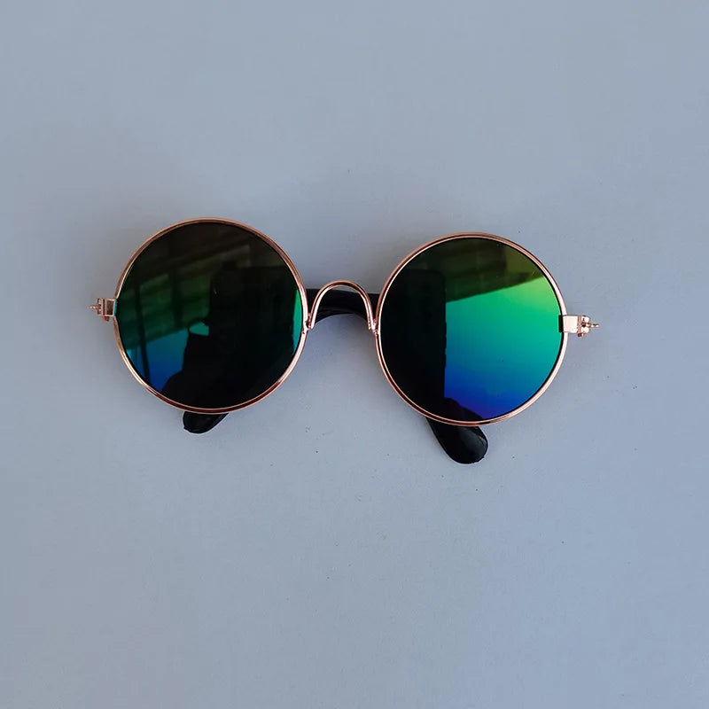 VZZ Vintage Round Cat Sunglasses for Small Pets