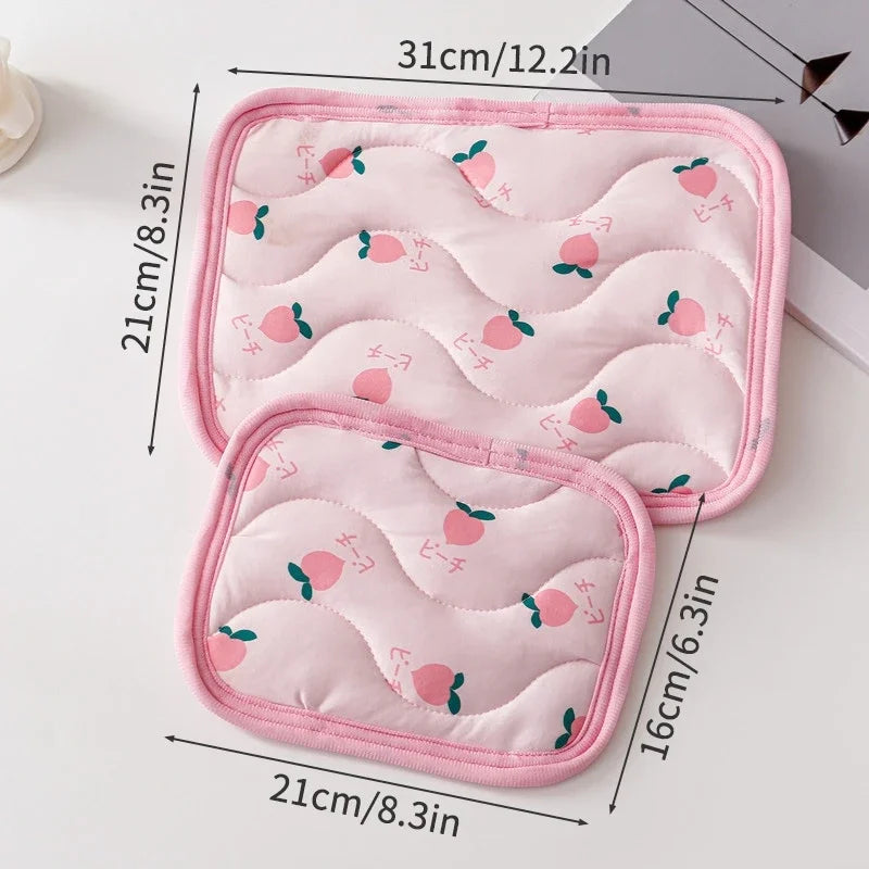 Small Pet Cooler Mat - Ice Silk Cooling Mat for Hamsters, Guinea Pigs