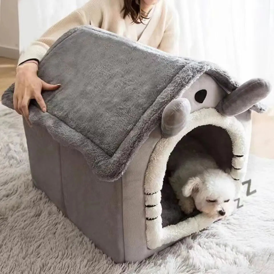 All Season Dog House Bed - Washable Pet Bed for Small Dogs