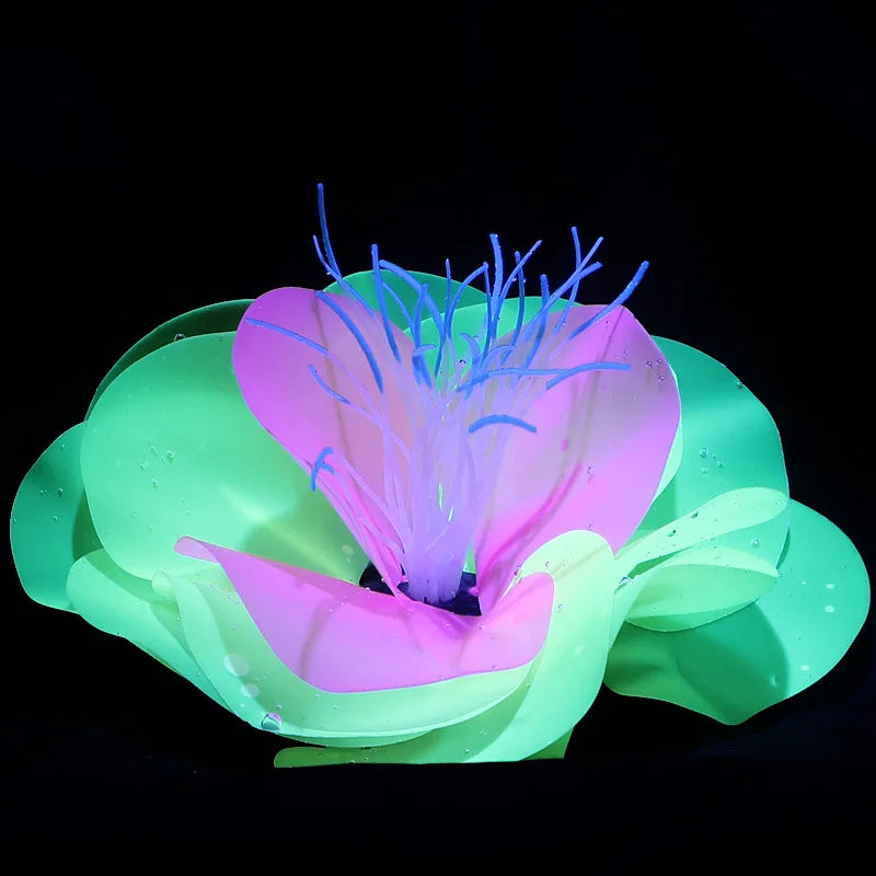 Glow Silicone Coral Aquarium Decor
