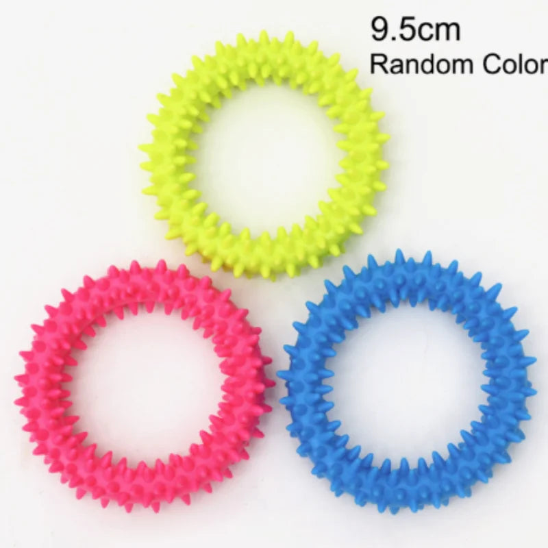 Pet Chew Toy - Soft Rubber Bone for Small Dogs