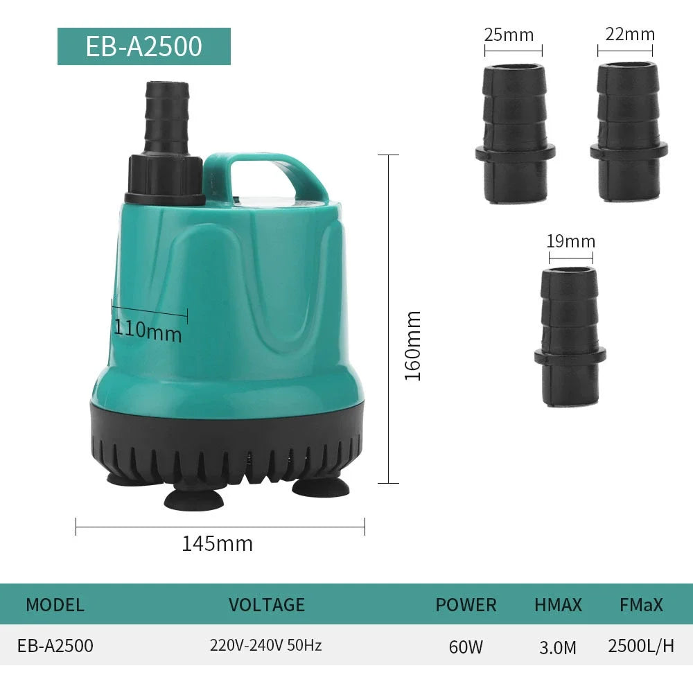 5-90W Submersible Aquarium Pump