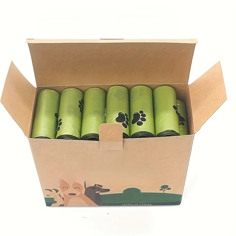 210 Pet Feces Bags Leak Proof Paw Print