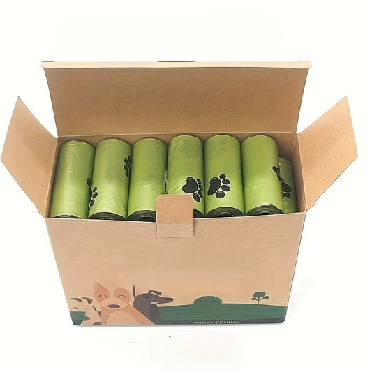 210 Pet Feces Bags Leak Proof Paw Print