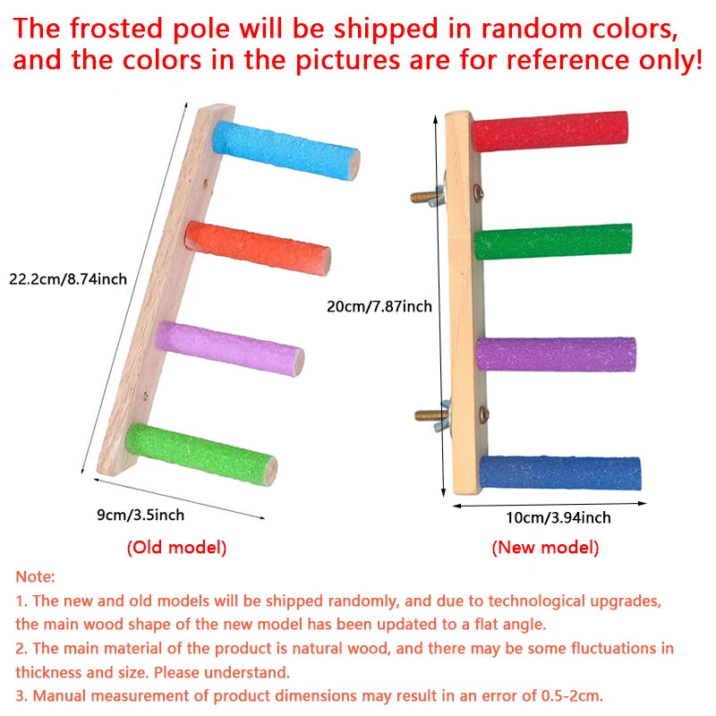 Wooden Bird Climbing Ladder Toy 4/6/8 Step