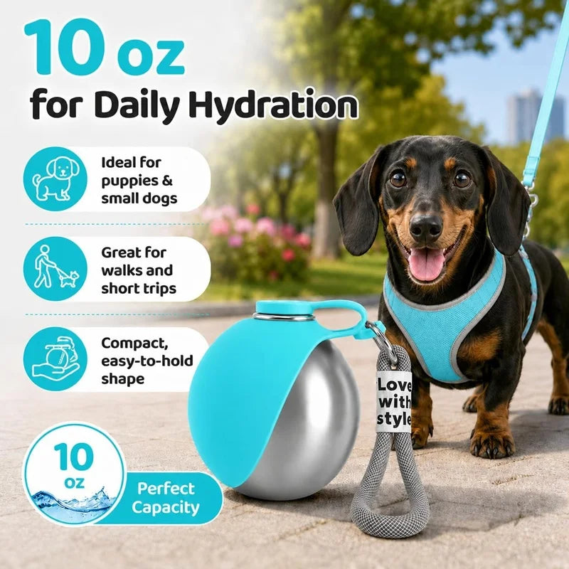 285ml Stainless Steel Dog Water Bottle