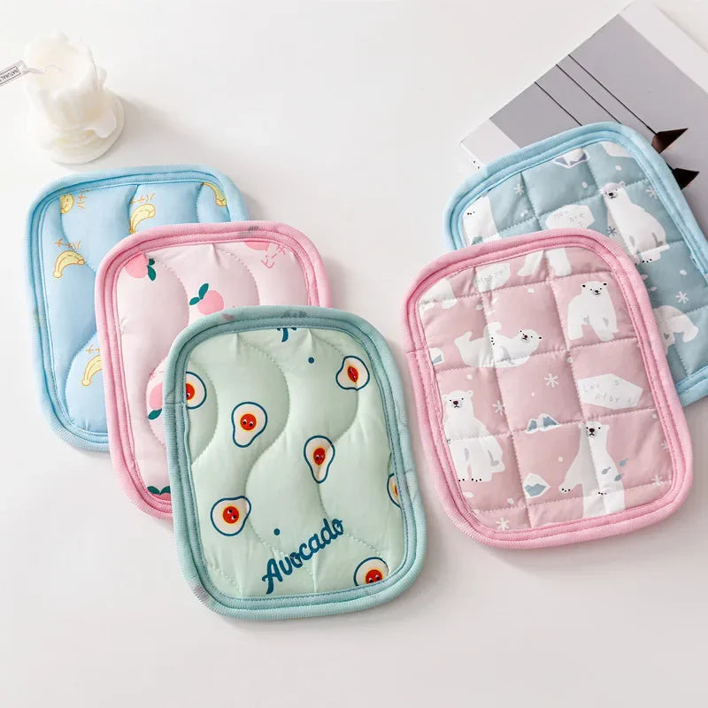 Small Pet Cooler Mat - Ice Silk Cooling Mat for Hamsters, Guinea Pigs