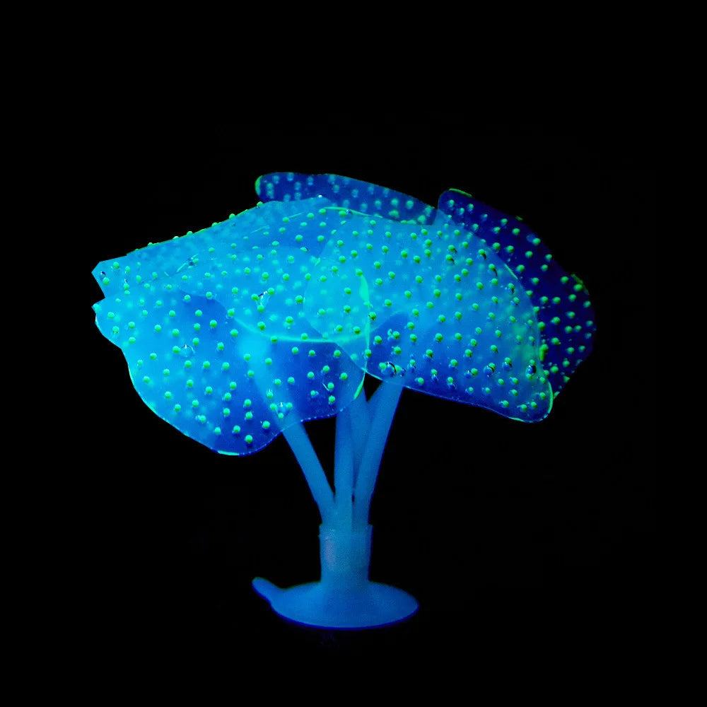 Glow Silicone Coral Aquarium Decor
