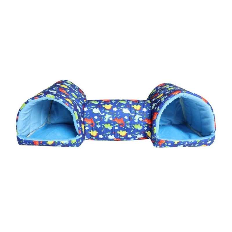 Hamster Tunnel Bed - Soft Fleece Cave for Small Pets