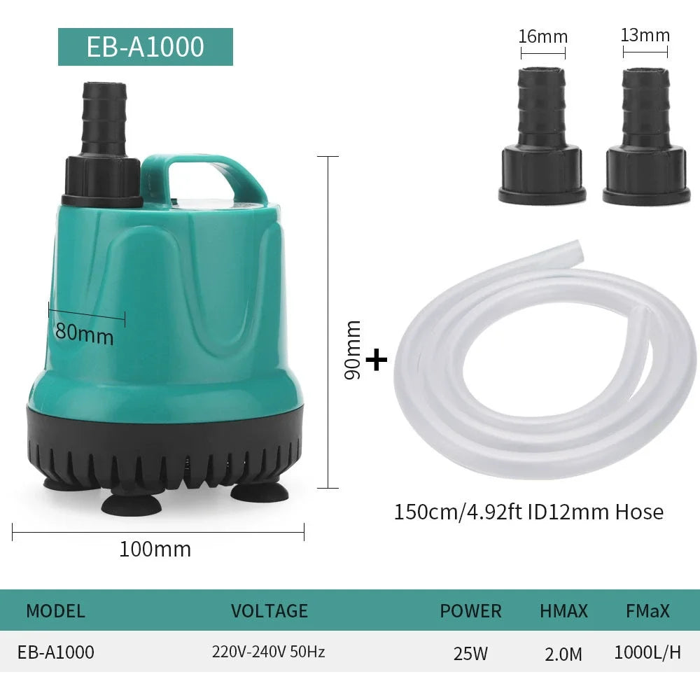 5-90W Submersible Aquarium Pump