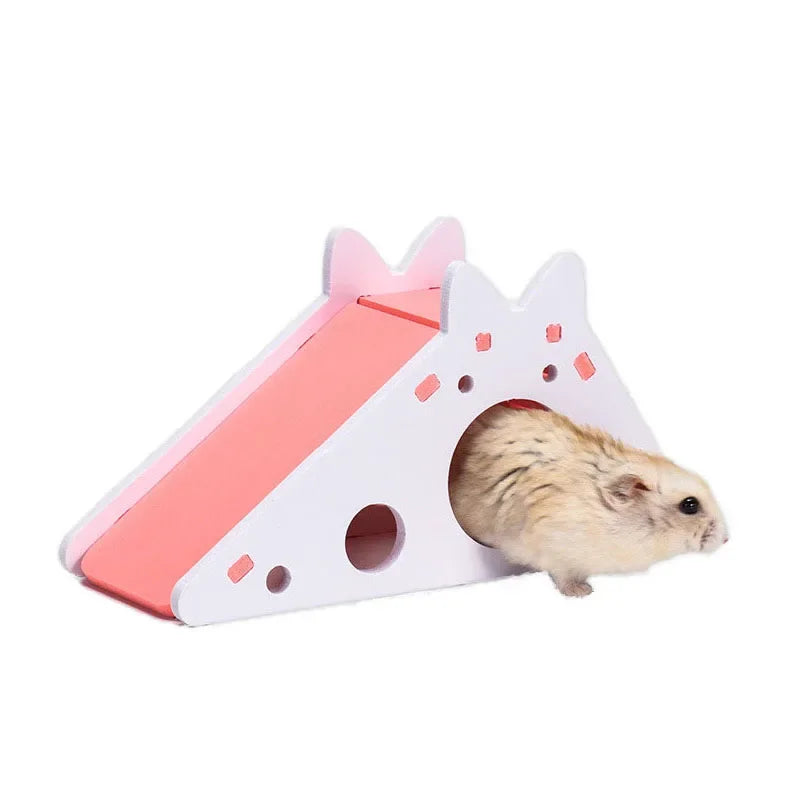 Wooden Hamster Slide Toy House