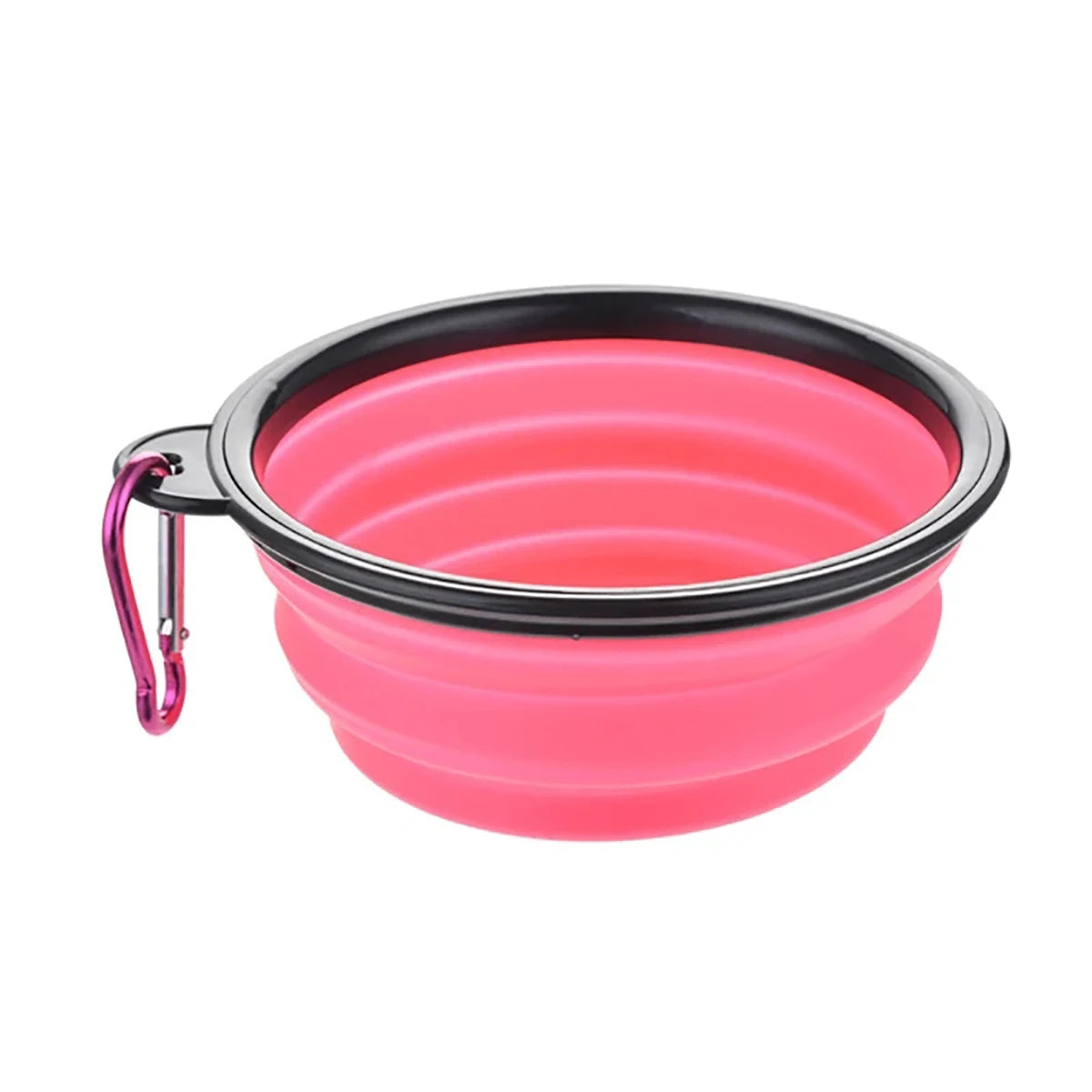 Collapsible Silicone Dog Bowl with Carabiner