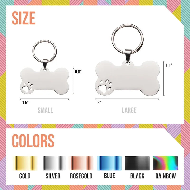 Stainless Steel Personalized Dog ID Tag