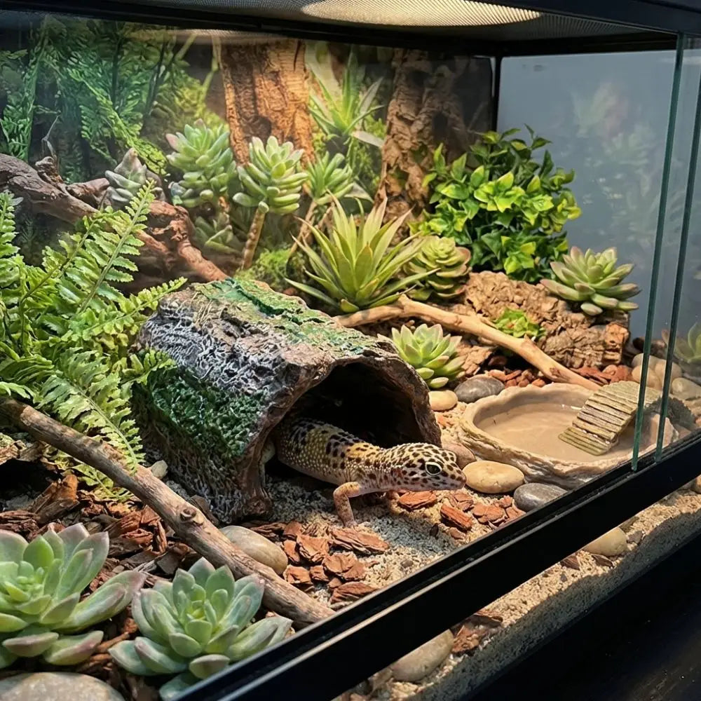 Reptile Hideout Cave PVC Tree Hole Shelter
