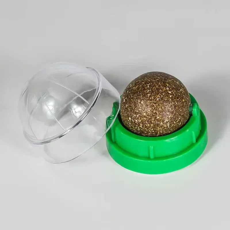 Cat Toy Wall Stick-on Ball with Catnip