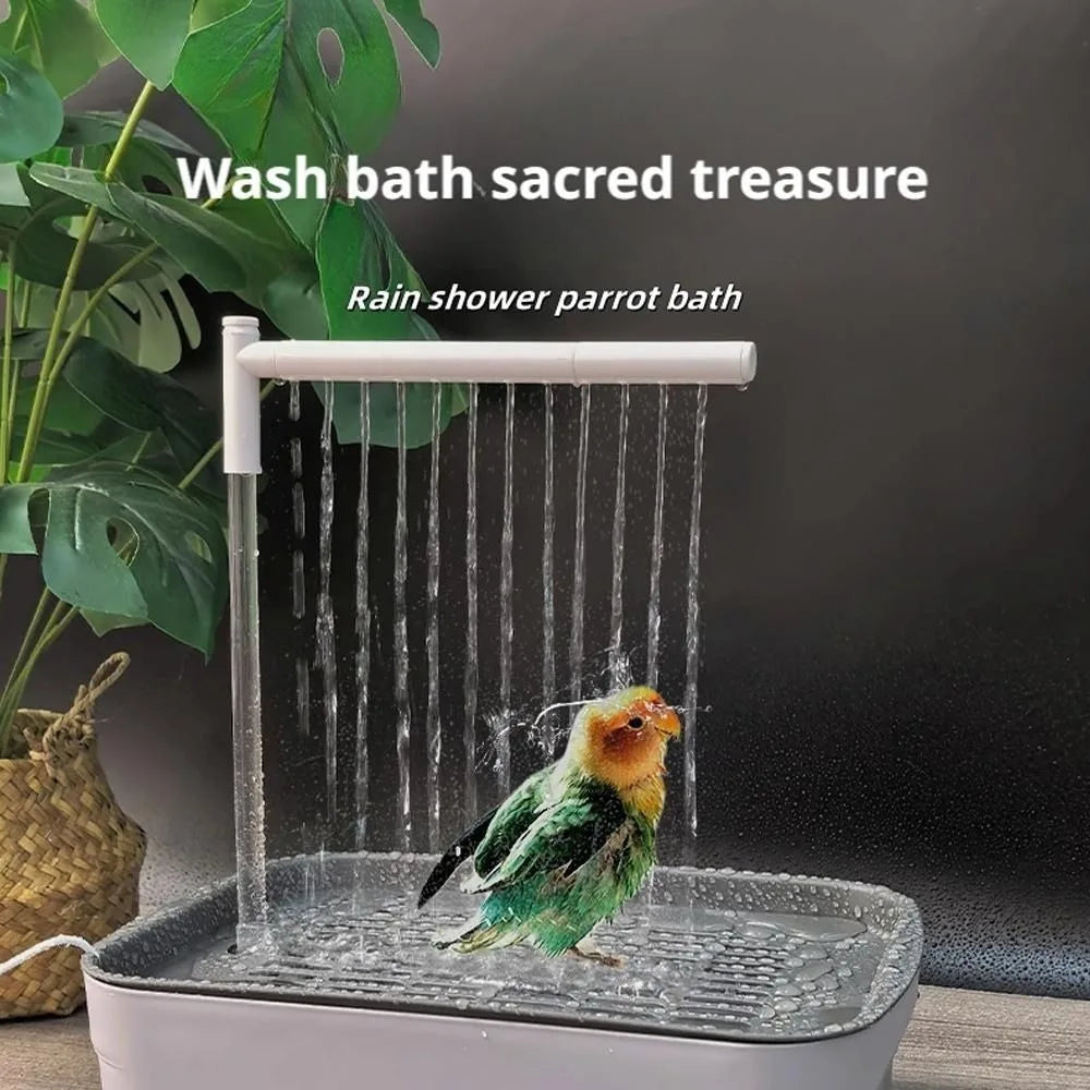 Automatic Parrot Bird Bath Tub USB