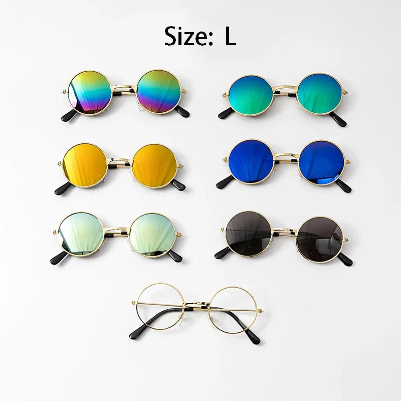 VZZ Vintage Round Cat Sunglasses for Small Pets