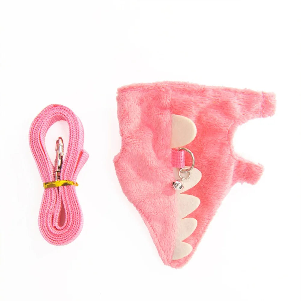 Soft Cartoon Ferret Vest Harness with Bell