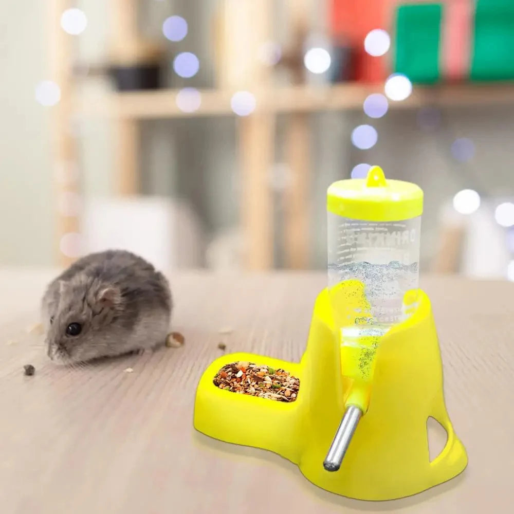 Hamster Water Feeder with Food Container