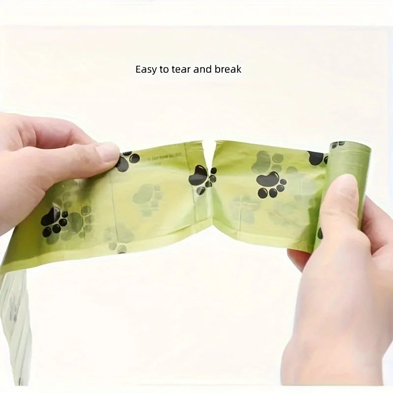 210 Pet Feces Bags Leak Proof Paw Print