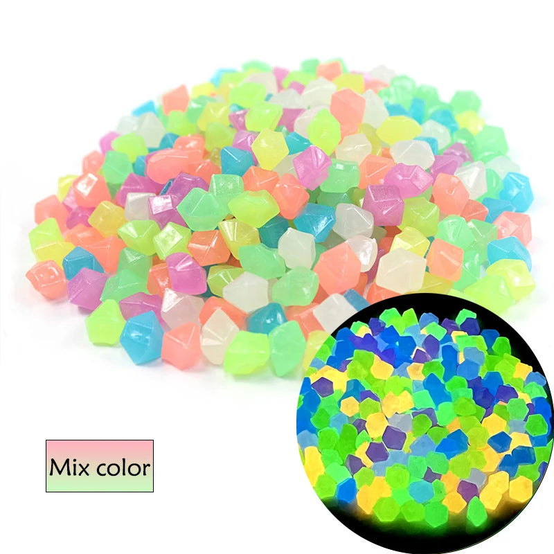 50/100/200Pcs Luminous Stones Glow in Dark Pebbles