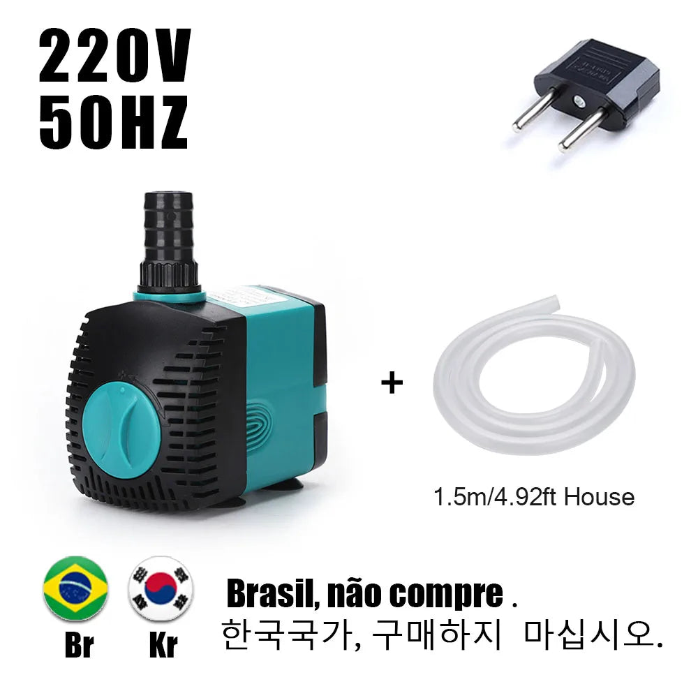 Ultra-Quiet Submersible Water Pump 3-60W