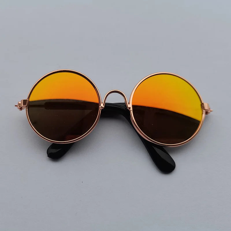VZZ Vintage Round Cat Sunglasses for Small Pets