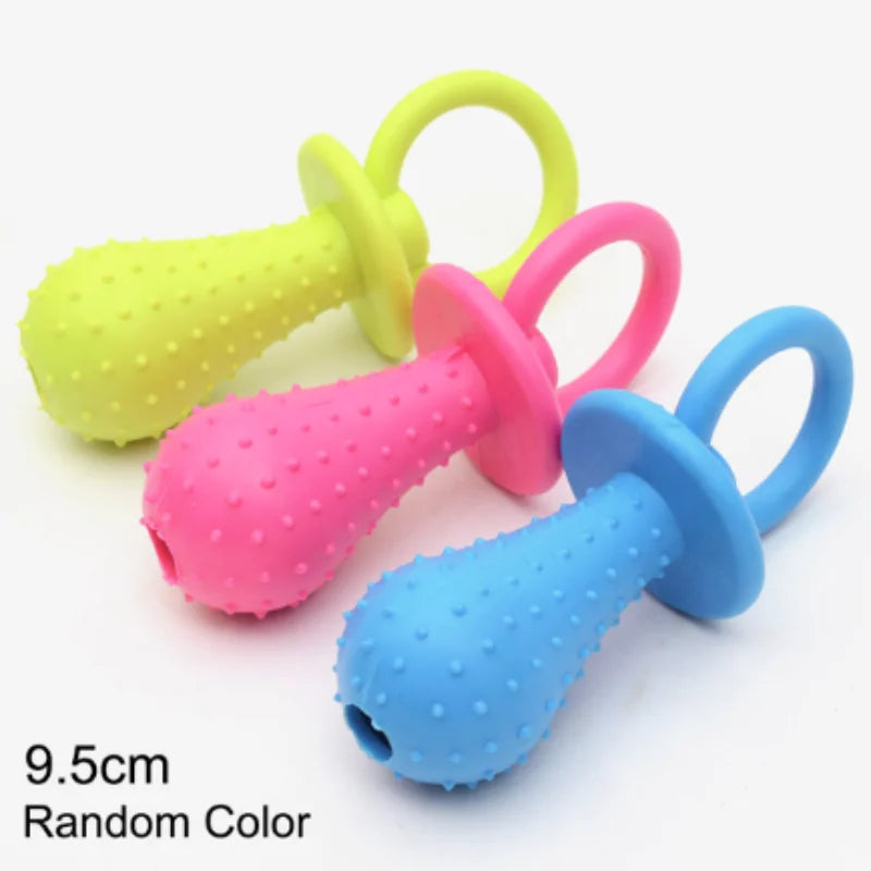 Pet Chew Toy - Soft Rubber Bone for Small Dogs