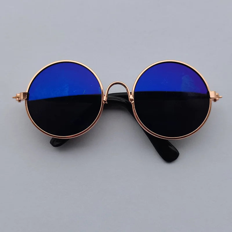 VZZ Vintage Round Cat Sunglasses for Small Pets